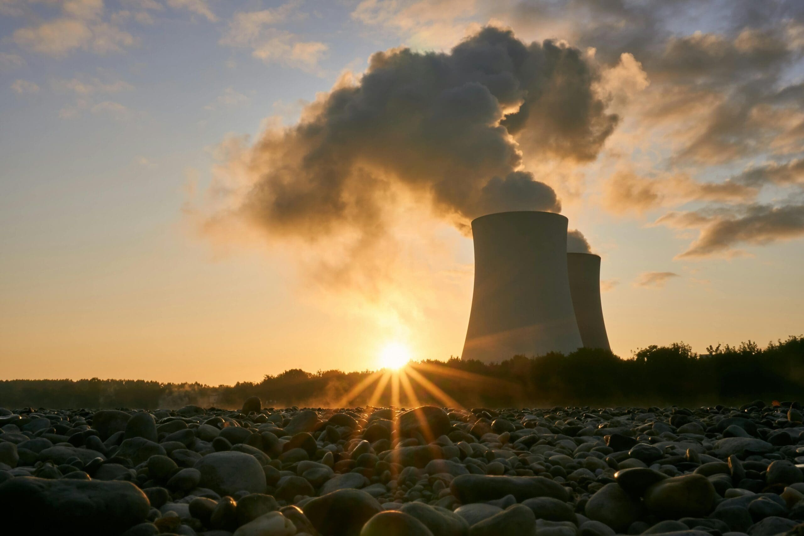 Photo Of Nuclear Power Plant Buildings Emtting Smoke